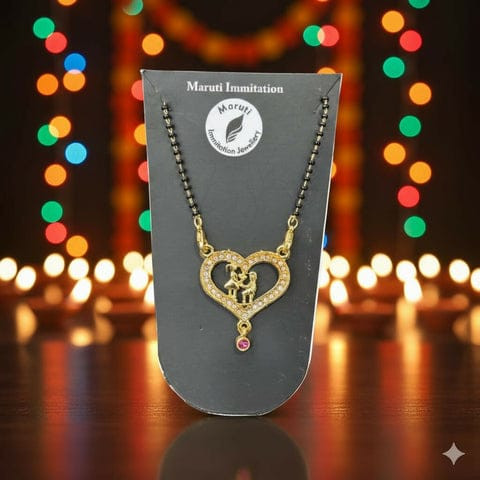 Heart shaped couple pendant mangalsutra