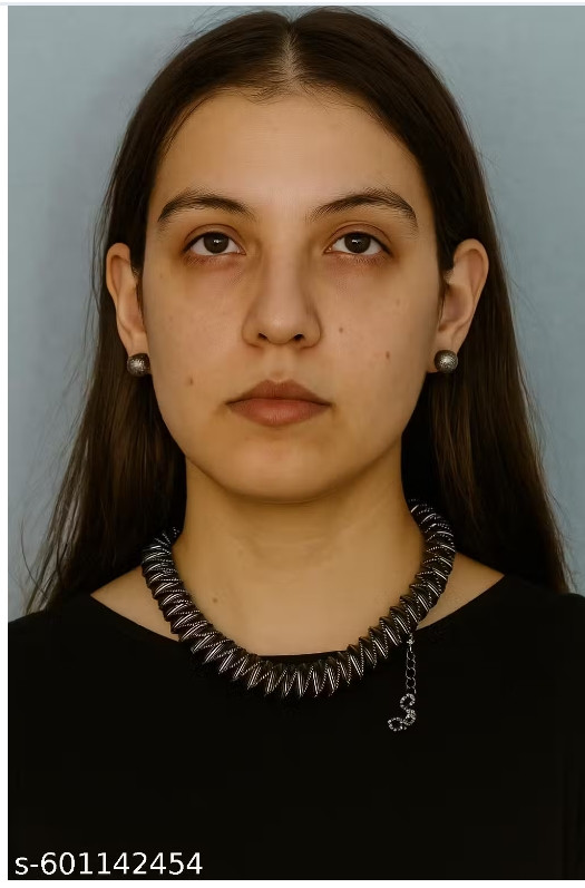 Black Polish Spiral necklace