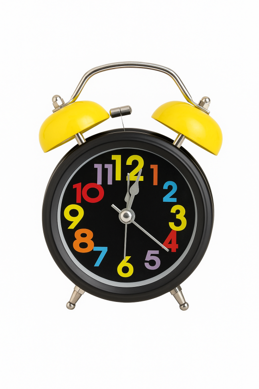 Twin Bell Table Clock, Metal Frame Alarm Clock with Night Backlight, Silent Movement, High Volume for Heavy Sleeper Alarm for Home, Office, Bedroom, Living Room, Home Decor