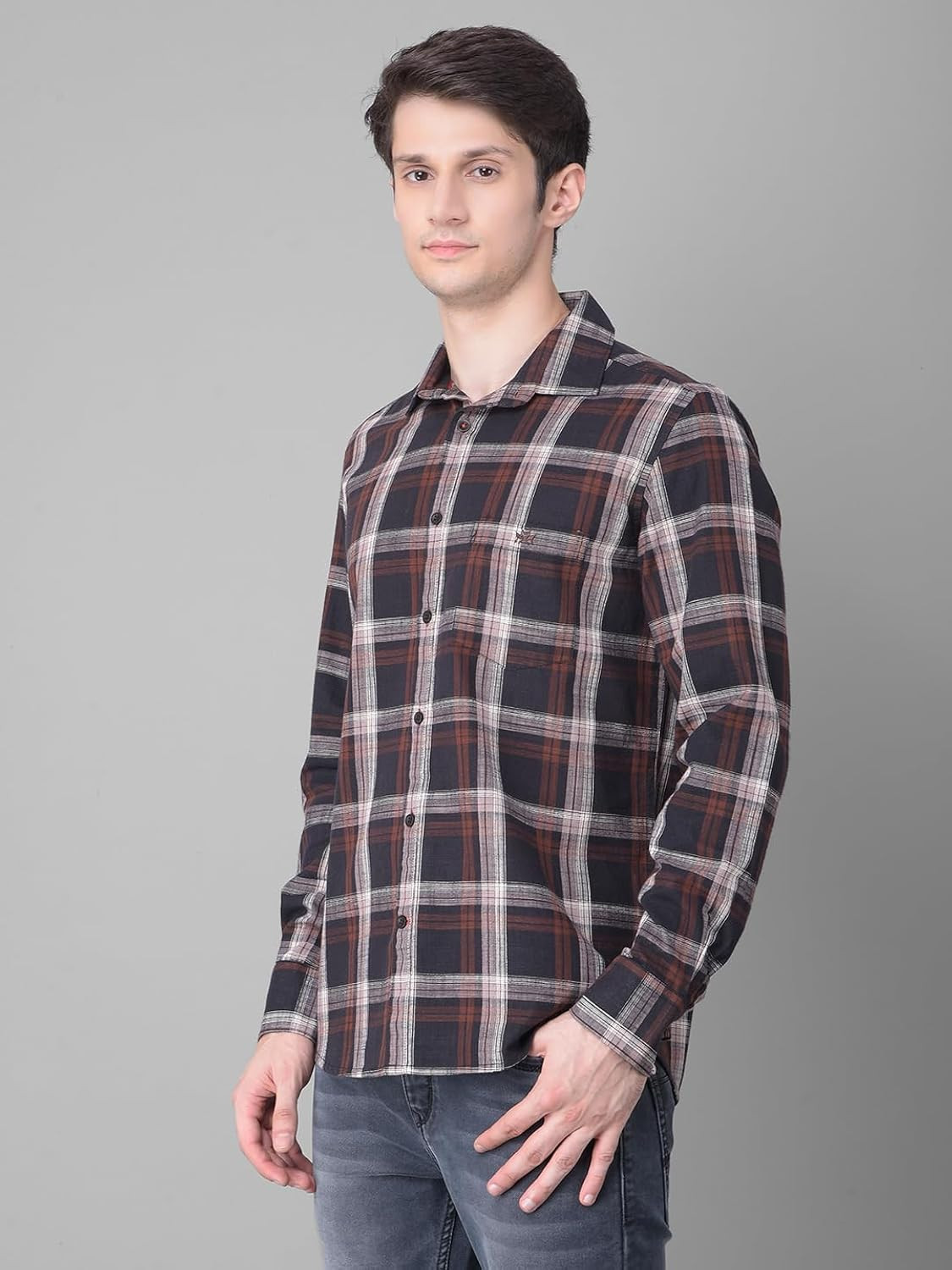 Crimsoune Club Men's Black Checked Shirt
