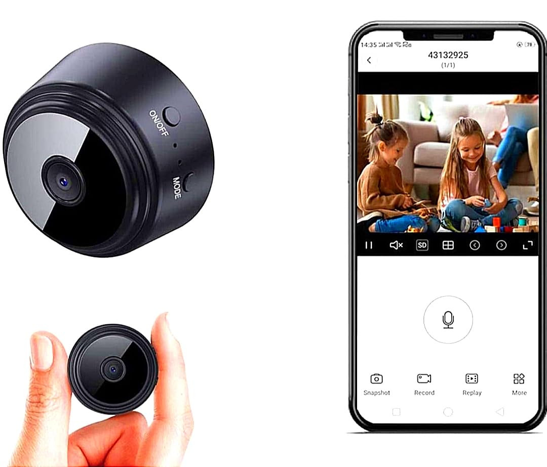 FYE WiFi Spy Camera Hidden for Home Outdoor High HD Focus Spy Magnet Mini Live Stream Night Vision IP Wireless 1080P Audio Video Hidden Indoor Nanny Camera for Home Offices Security Magnet Camera Easy